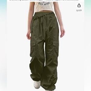 Green parachute flare like